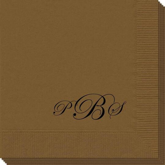 Elegant Script Monogram Napkins